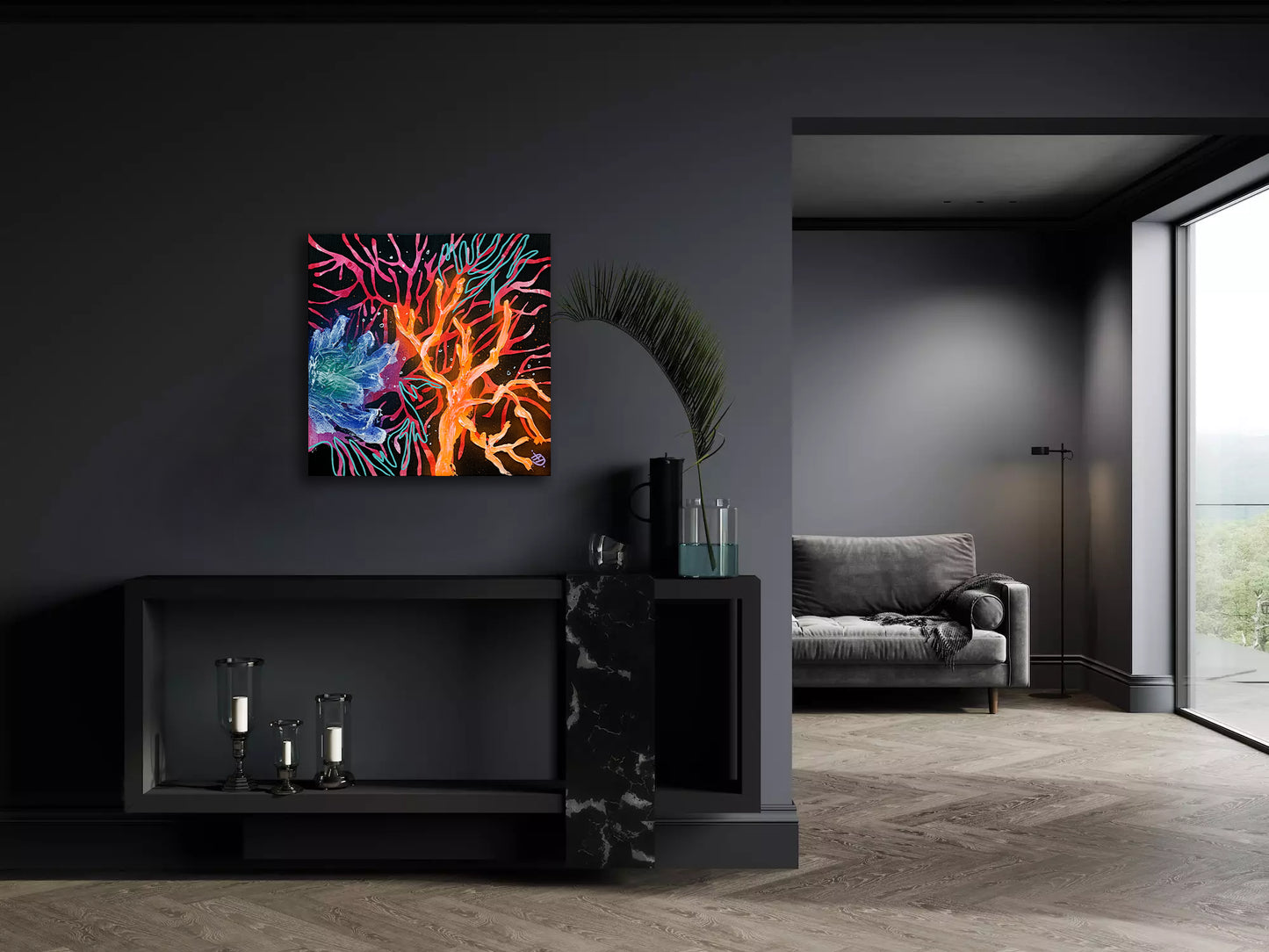 'Electric corals II' original painting