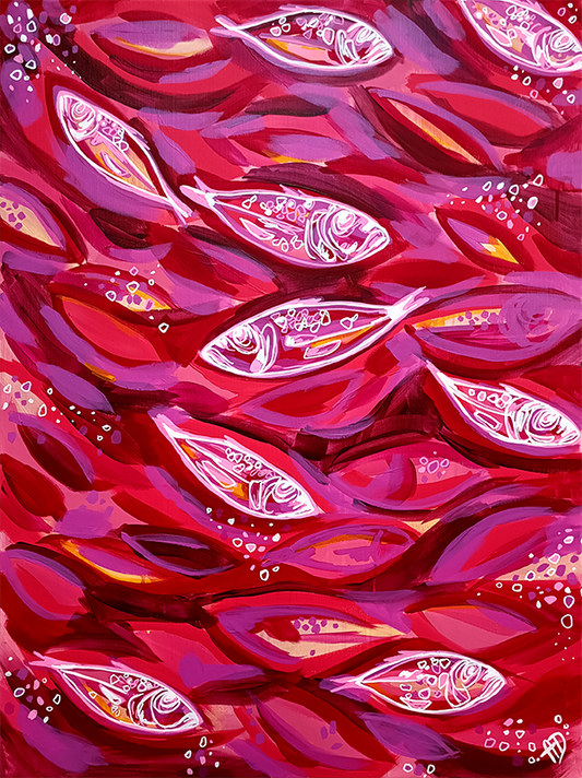 'Small fishes XI' original painting