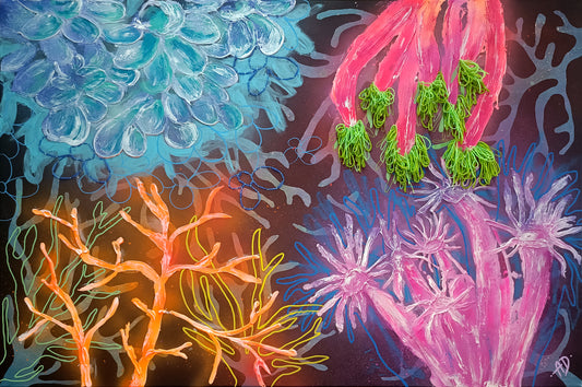 'Electric corals IV' original painting