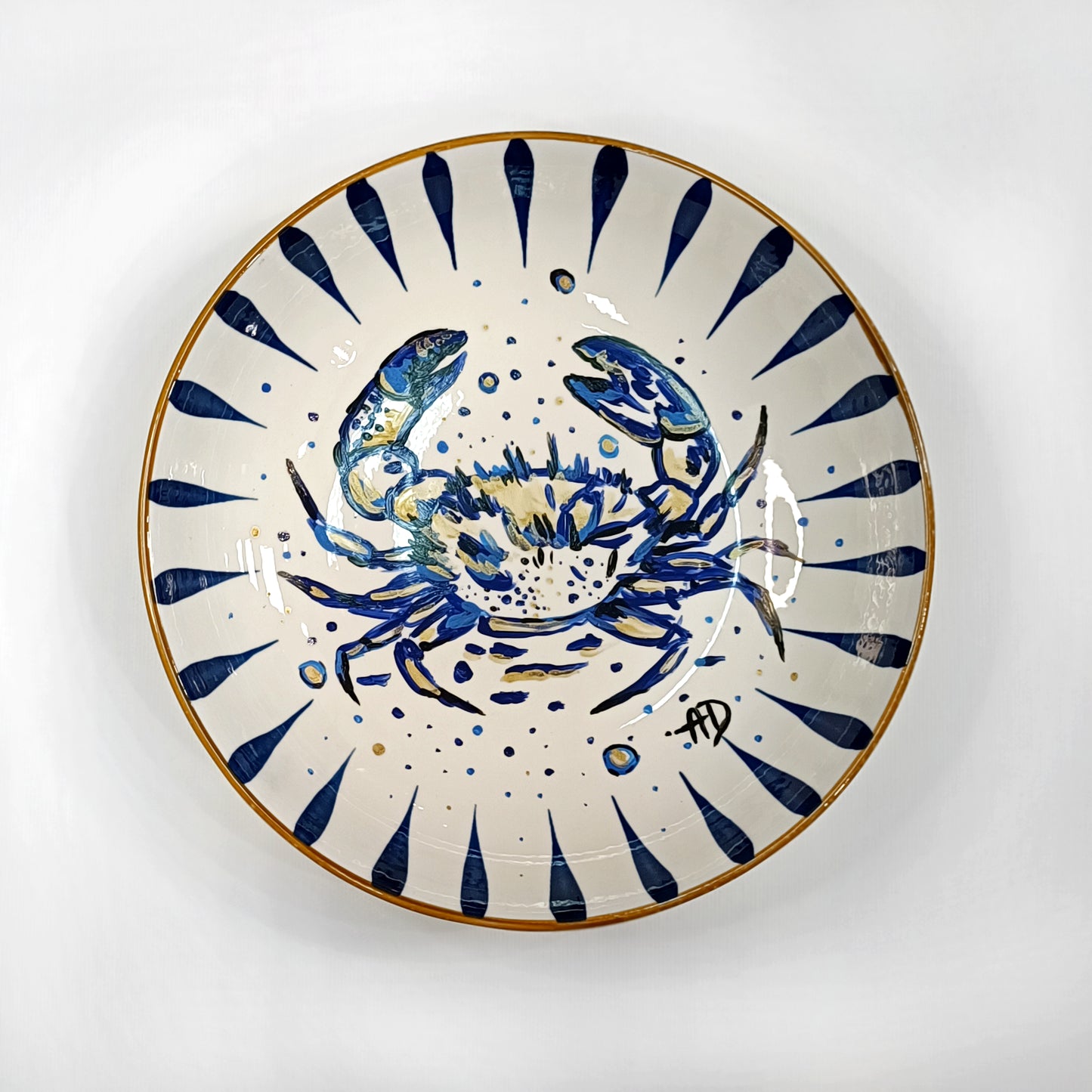 Decorative plate - crab, deep plate