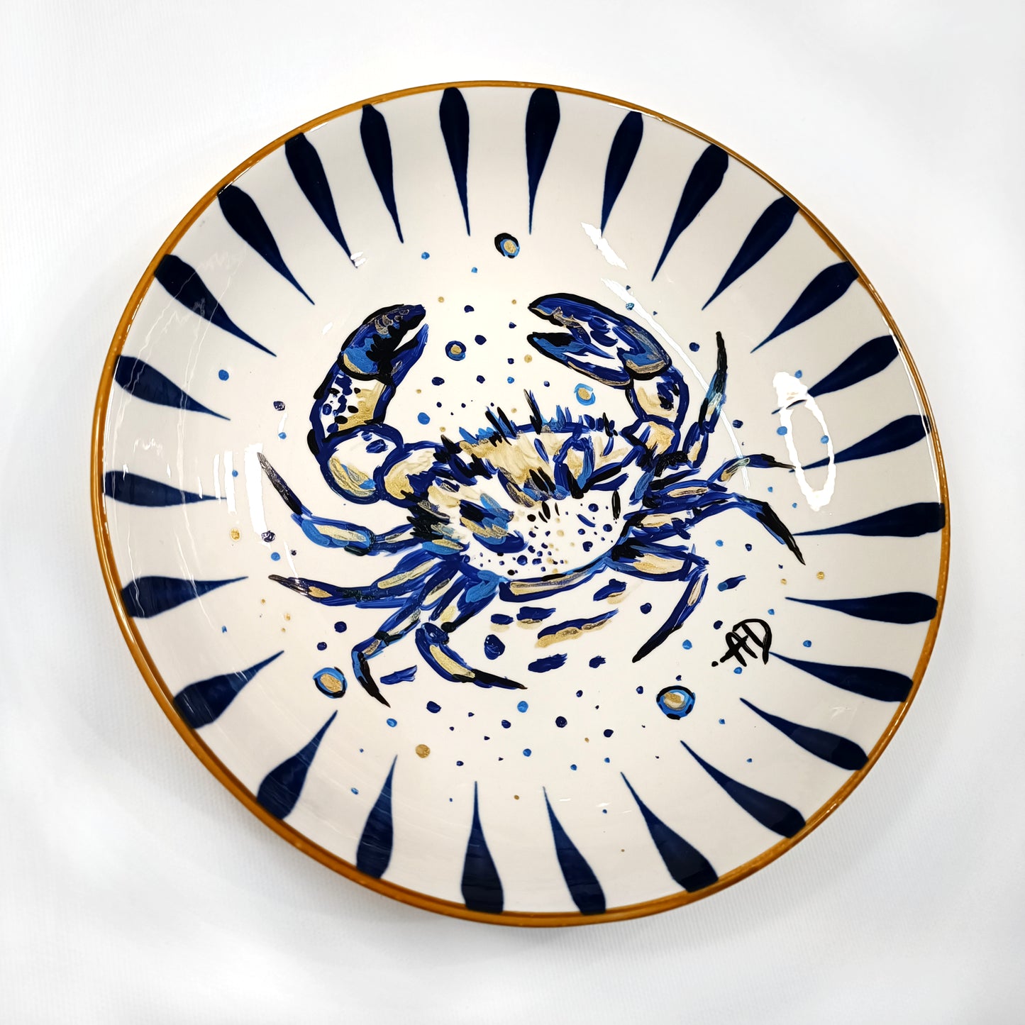 Decorative plate - crab, deep plate