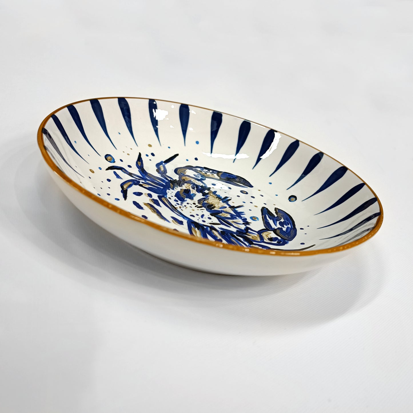 Decorative plate - crab, deep plate