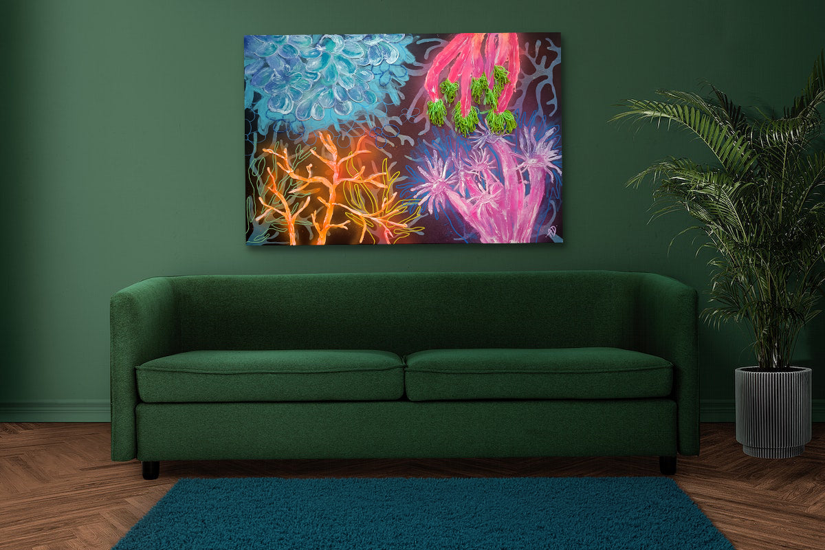 'Electric corals IV' original painting