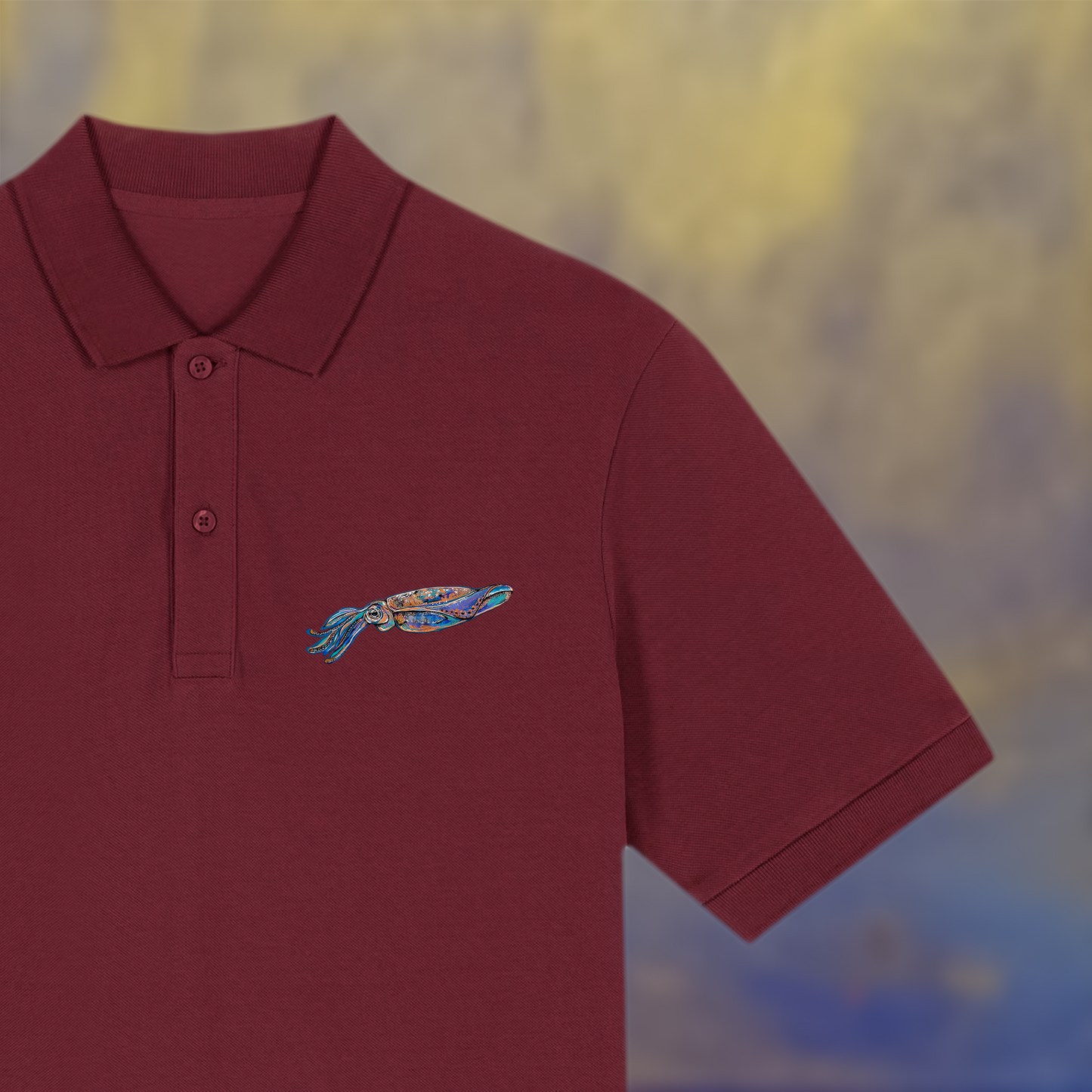 Polo t-shirt - burgundy