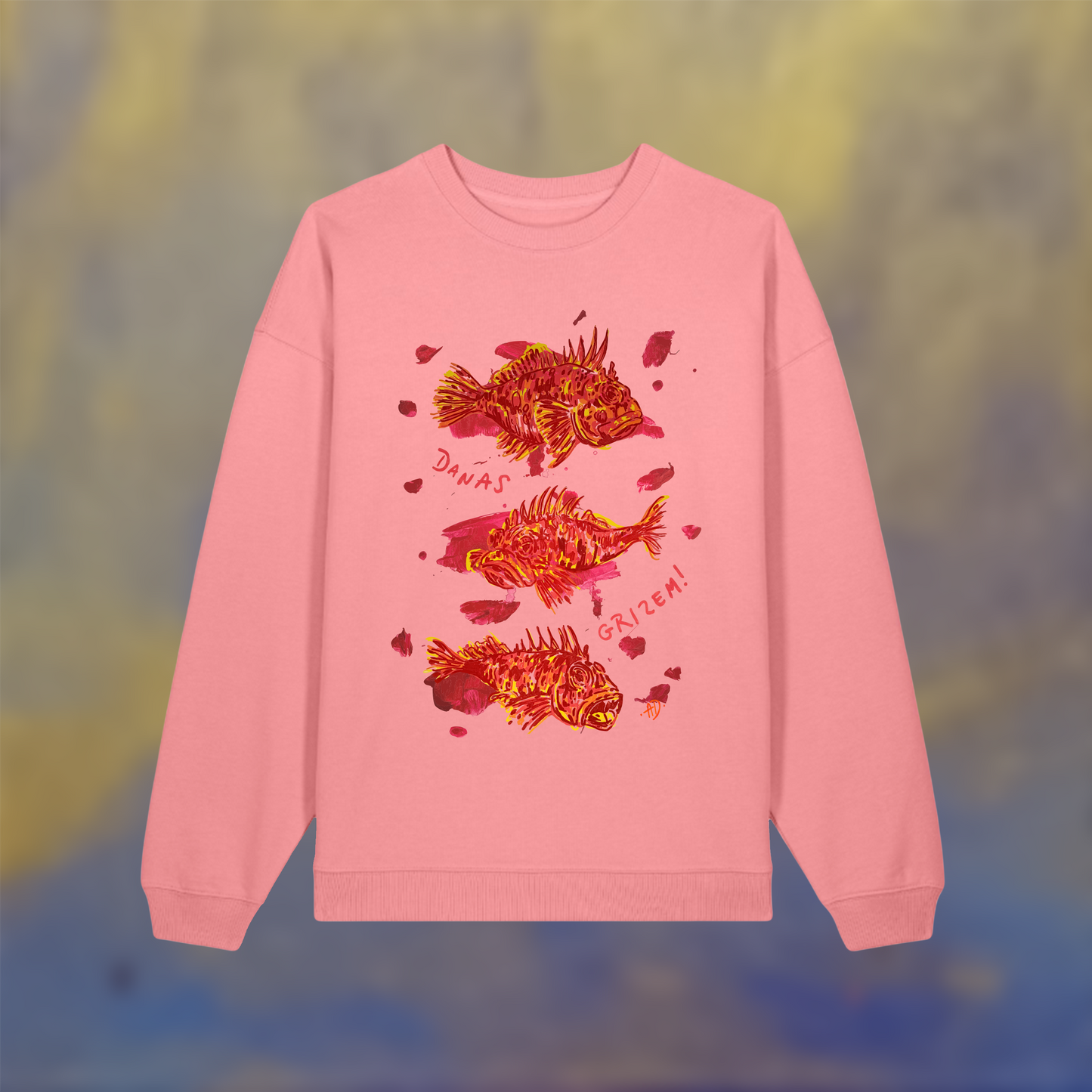 Oversized sweatshirt - Škarpina 'danas grizem'