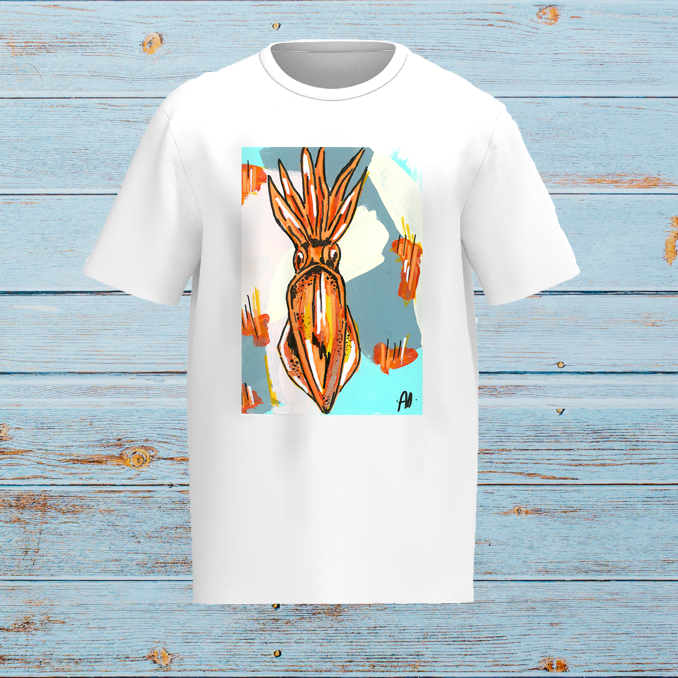 T-shirt - Vintage squid