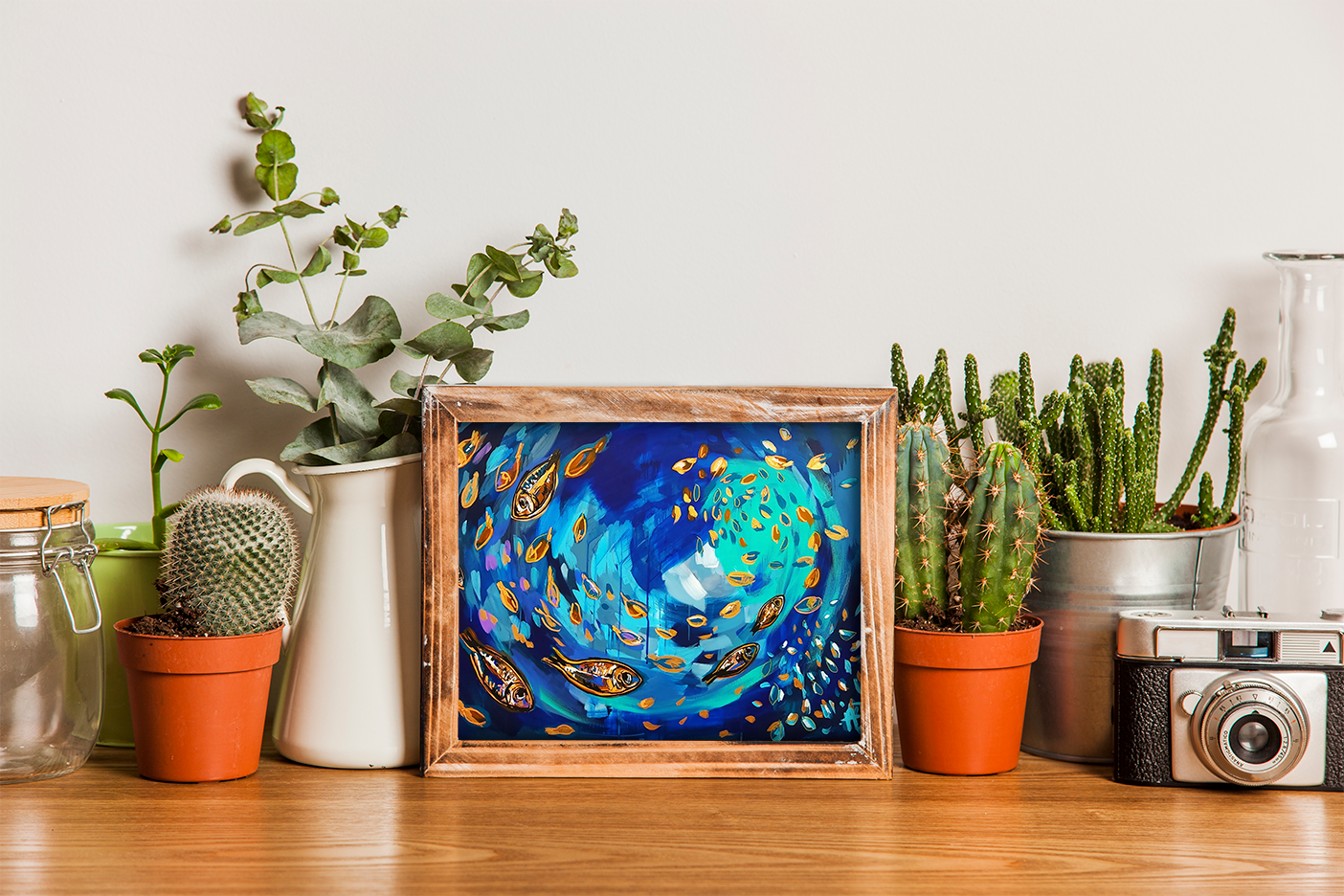 Art print - Small fishes copper