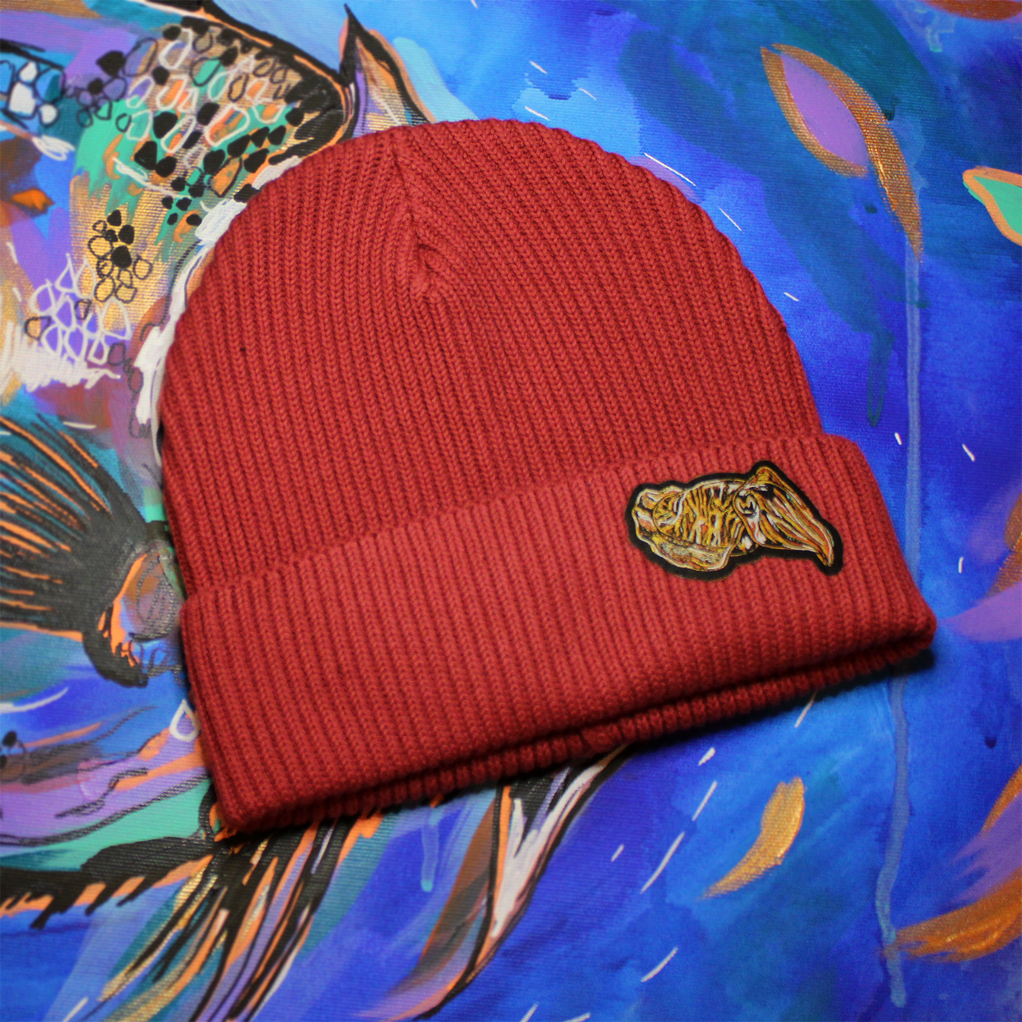 Fisherman beanie - brick