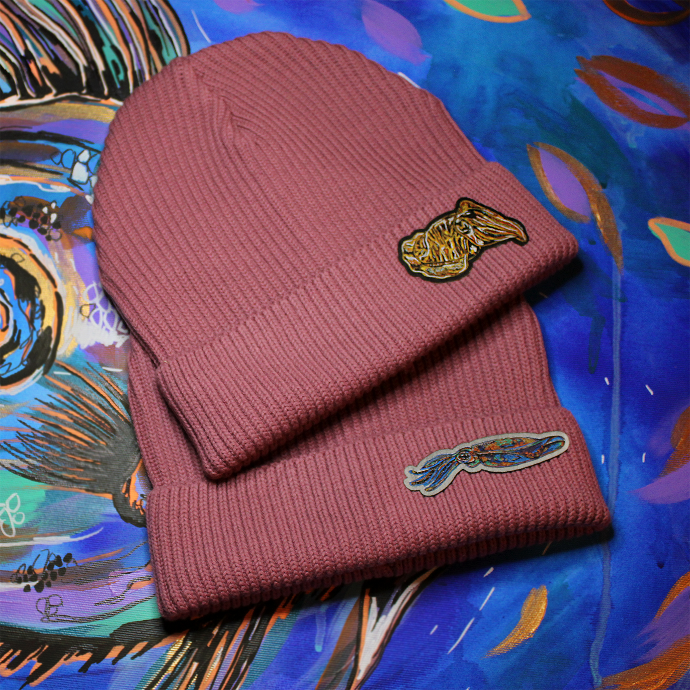 Fisherman beanie - dusty rose