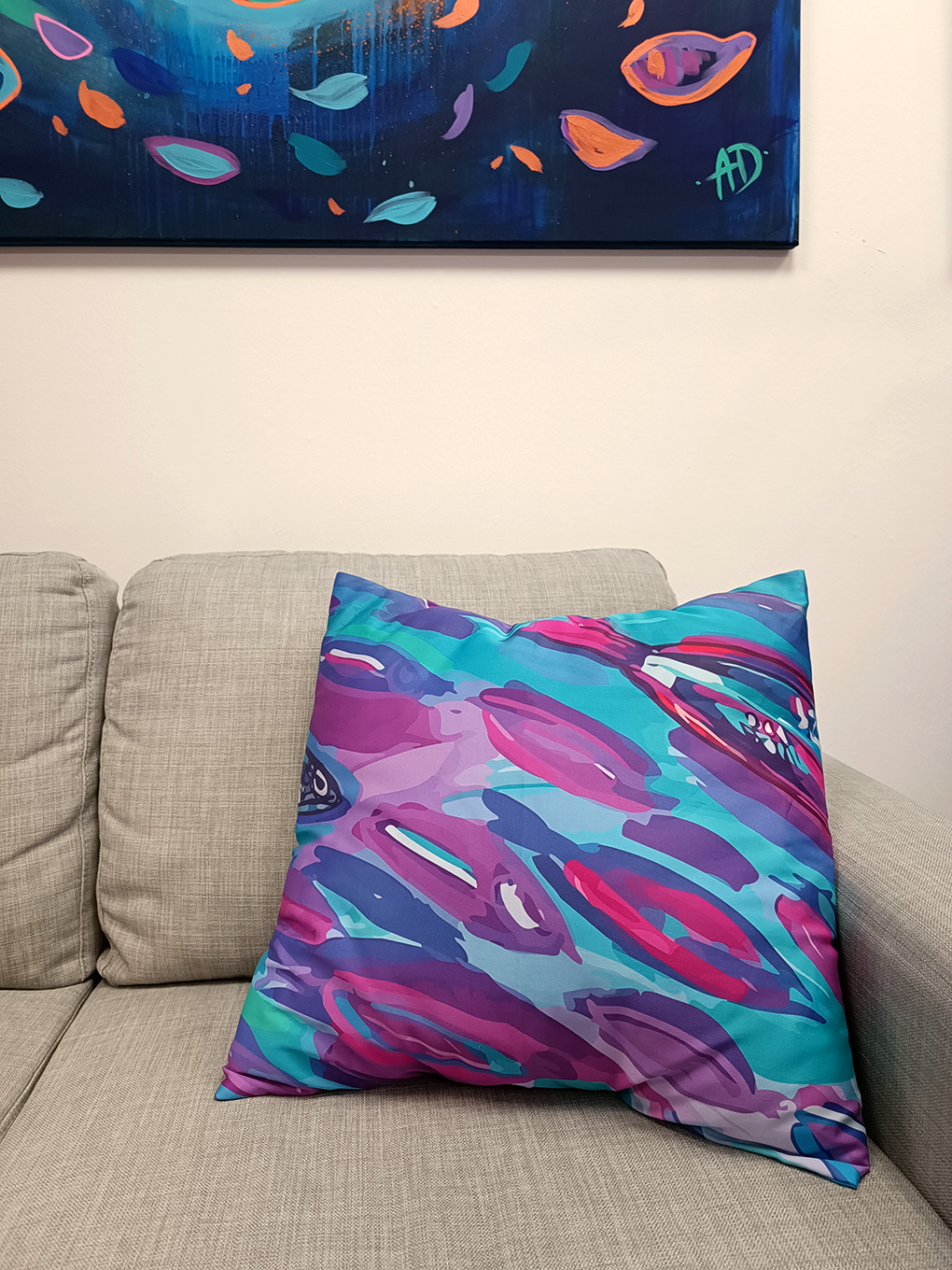 Decorative pillow - Small fishes III