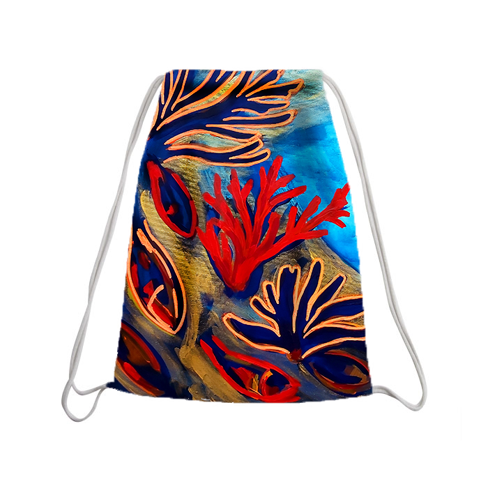 Drawstring backpack - Coral reef II