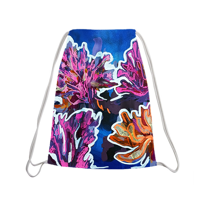 Drawstring backpack - Corals and algae